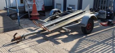 TIPPING 2 BIKE MOTORBIKE TRAILER *** No Vat On Ham