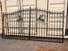PR OF UNUSED 7FT GATES WITH STAG DESIGN 76 INCHES