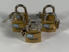 Five Abus Industrial 85/40 padlocks.