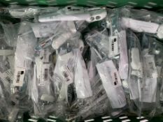 Thirty nine White Window Security and Safety Restrictors with key and fixings, New (tray not include