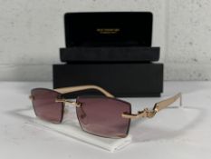 A Pair of Red Prestige Prolific Sunglasses in Burgundy/Gold. As New.