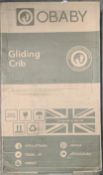 OBaby Gliding Crib For New Born/Infant, White, Boxed (22OB0202)