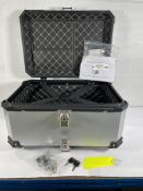Bagtecs XB65 Motorcycle Aluminium Top Box - Silver - 65ltr.