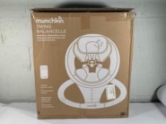 A Munchkin Bluetooth Baby Swing Balancelle in White. As New.