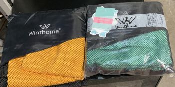 Approximately 150 Winthome gym Towels Various Colours.