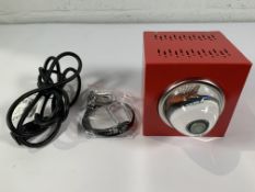 As new Red Light Man Unit, 60w, 12 X 12 X16CM with Powercord (non UK) and Hanging Kit, Untested in B