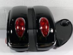 Motea Motorbike Hard saddle bags (PN: 959596) left/right side, 33Litre, black. As new