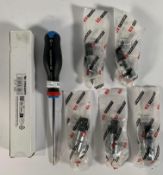 Seven Facom Items To Include 1 x Pro-Twist Screw Driver, 1 x 3/8 Quick Release Rachet, 5 x Hexagon b