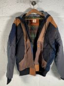 Five Preowned Carhartt Multicolour patchwork hooded jackets. 4 x Large, 1 x XXLarge.