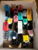 A quantity of vape juices, various flavours (All past expiry dates).