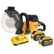 DeWalt DCS691X2 54v Flexvolt 230mm Brushless Cut-Off Saw with 2 x 9ah Batteries - New (stock image).