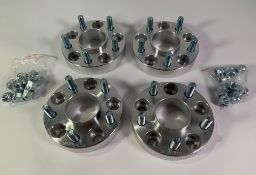 Four Wheel Spacers, 5 x 120/ 5 x 120 - Silver. Some slight dings but in good condition.