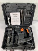 As new Towallmark SDS Plus Rotary Hammer Drill, Multi-functional, 1500W in hard case with Drill/Chis