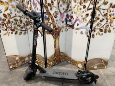 Ducati Pro-II Evo Electric Scooter - Pre-owned with damaged mudguard and NO charger.