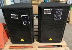 Two Behringer Eurolive VS1520 Professional 1000w PA Speakers, 15