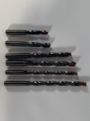 Mixed Walter Titex Lot to include Six Coolant Fed Drill Bits, 11.8mm Xtreme D8 (A6489DPP), 12mm Xtre