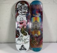 Two, Palace Kyle Wilson Pro skateboard decks (Size 8.5) As New
