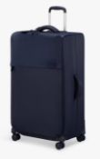 Lipault Paris Plume Very Long Trip Luggage Bag; large suitcase, Navy, boxed (stock image).