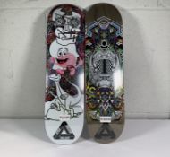 Two Palace Skateboards, Lucas Pug 8.2 Pro board, Kyle Wilson 8.5 Pro board. As new