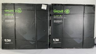 Two Gravity Stands LS 431 B Lighting Stand with Square Steel Base. As New.