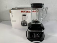 Kitchenaid Artisan K400 Blender, Black, Powers on, Not tested Further, Preowned With Box.