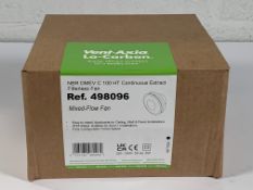 Ten Vent-Axia Lo-Carbon NBR DMEV C 100 HT Continuous Extract Filterless Fans (REF: 498096). As New.