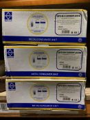 Three Lewden Metal Consumer Units, Dual Flexi 100A m/s+ 2x80A 30mA Type A RCCB 6 Ways (+1) 268H x 27