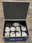 A box of Eight Microscopes, including a Moticam 1 800x600, petri dishes, pipettes, magnifying glasse