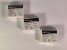 Thirty three Epredia Superfrost Microscope Slides Ground 90° CC Pink Tab, ISO 8037/1, 1.0mm. As New