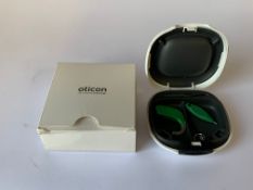 Oticon Xceed Play 1 BTE PP (REF: 213031) Green Tar. As new (1 Hearing Aid included)