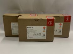 Three boxes of Dreve Biopor AB A-silicone for the Production of Earmolds in Orange Opaque, 8x50ml pe