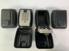 Four Secure Key Safe Wall Combination Number Boxes.