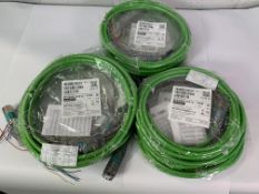 Fourteen Siemans Signal Cables (some outer packaging broken) (HTL and TTL Encoder) (6FX5002-2CA12 -