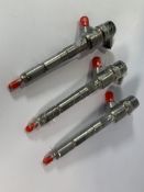 Three Bosch Common Rail Fuel Injectors (Model 0445110183).
