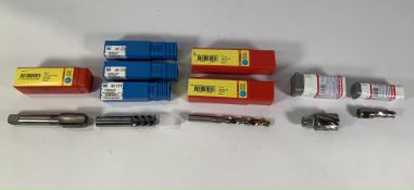Assorted Drill/Mill/Cutting Tools to include (12) Dormer Tin Coated Tip Jobber Drill Bits, (3) SGS C