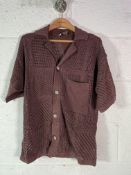 Nanushka AyaKnitted Camp Shirt (AyaCoffee BePaper Crochet) - Men's, X-Small.