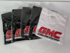 Five GermMMA Championship GMC Logo T-Shirts - Black (4), White (1) - S.