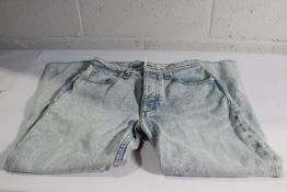 Rag & Bone Nina High Rise Shorty Cigarette Light Wash Jeans with Button Flies Size 25.