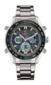 Martyn Line 3038 Blue Multi-function Steel Watch (Stock Image).