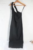 12-Storeez Twist Strap Midi Dress - Black (S).