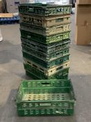 Ten Assorted Stacking and Nesting Crates.