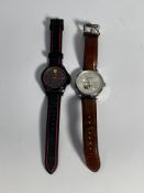 Two gents wrist watches to include Hugo Boss and Ferrari Pilota.
