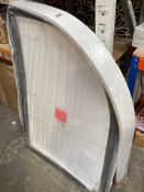 Hudson Reed Right Handed Offset Quadrant Pearlstone shower tray (1200x800x40) (damage to plastic tri