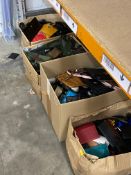 Four boxes of bags/purses/wallets.