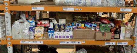 A Quantity Of Assorted Food Items To Include Confectionary, Drinks And Related Items. (One Shelf).