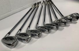 Eight Set of Golf Ping G425 R/H Irons Clubs To Include S/U/W/5/6/7/8/9 Preowned.