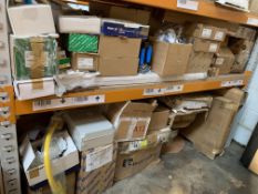 Assorted Electrical/Plumbing and Related Items, Mixture of Preowned and New (Over Two shelfs).