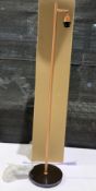 Chelsom Lighting Tall Floor Lamp, Copper Coloured Stalk With Black Base, Approx 132cm Height, E27 40