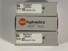A box of twenty four Sun Hydraulics Counter Balance Valves (MN: CBCALHN) 150Bar, TRQ30-35. As new