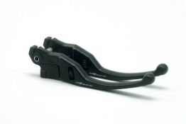 MG Biketec Brake Lever Set - long in Black/Black (REF: 4201 7523LR). As New. (Stock Image)